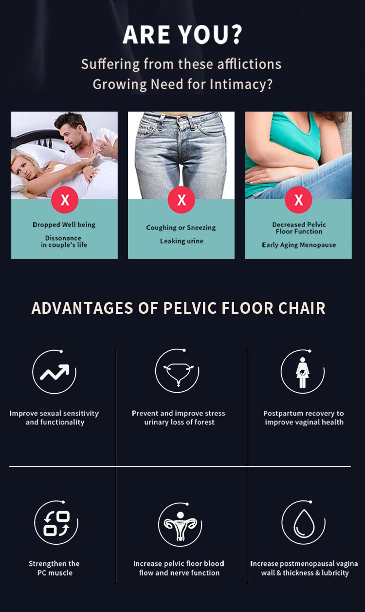 Non Internal - EMS Electromagnetic Urinary Incontinence Treatment Chair & Postpartum Repair - Pelvic Floor Stimulation